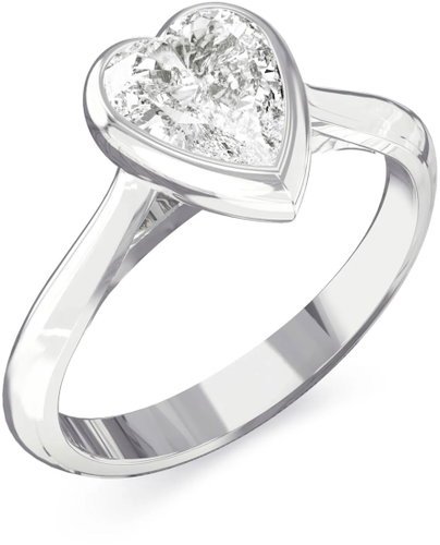 GUESS Crystal Love ladies silver-tone ring JUBR06363JWRH52 size 52 - Ring - Main image