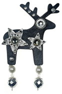  Large brooch Deers - Star Black  - Brooch
