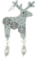  Large brooch Deers - Snow Flake  - Brooch