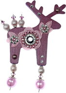  Large brooch Deers - Blueberry  - Brooch