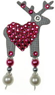  Mini brooch Deers - Love  - Brooch