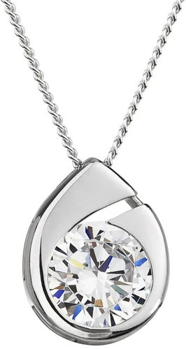 Preciosa Silver pendant with chain Wispy with cubic zirconia - Charm - Main image