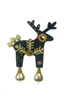  Large brooch Deers - Black Swan  - Brooch