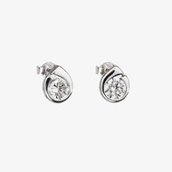Preciosa Silver earrings Wispy with cubic zirconia Preciosa - Earrings