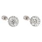 Earrings Crystal Ball Earrings Decorated Swarovski Crystals 31111.1 (925/1000; 1.3g) - Náušnice