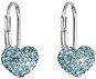 Earrings Aqua Decorated Swarovski Crystals 31125.3 (925/1000; 1.4g) - Earrings