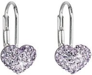 Earrings Violet Decorated Swarovski crystals 31125.3 (925/1000, 1.4 g) - Earrings