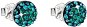 Náušnice EVOLUTION GROUP Stříbrné pecky dekorované krystaly Swarovski® 31136.3 (Ag925/1000, 1,5 g, zelené) - Náušnice