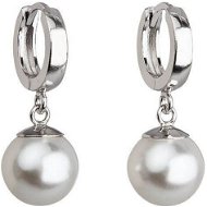 White Pearl Earrings Decorated Swarovski Crystals 31151.1 (925/1000, 4g) - Earrings