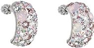 Rose Earrings Decorated With Swarovski Crystals 31164.3 (925/1000, 4.1 g) - Earrings