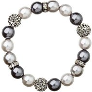 EVOLUTION GROUP Grey perlový náramek dekorovaný krystaly Swarovski 33060.3 - Bracelet