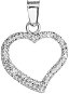 Crystal Heart Charm Decorated With Swarovski Crystals 34093.1 (925/1000; 0.2g) - Charm