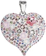 Magic Rose Heart Charm decorated with Swarovski Crystals 34181.3 (925/1000, 7.6g) - Charm