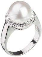 Prsteň zdobený kryštálmi Swarovski Biela perla 35021.1 (925/1000; 5,7 g) veľ. 52 - Prsteň