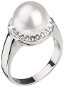 Prsteň zdobený kryštálmi Swarovski Biela perla 35021.1 (925/1000; 5,7 g) veľ. 54 - Prsteň