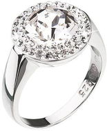 Crystal Ring Decorated with Swarovski Crystals 35026.1 (925/1000; 4.8g) size 54 - Ring