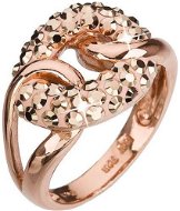 Ring decorated with Swarovski Rose gold crystals 35035.5 - Ring