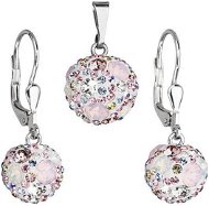 Magic rose set decorated with Swarovski crystals (925/1000, 4.8 g) - Jewellery Gift Set