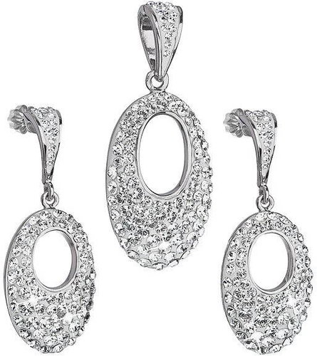 Jewellery Set Decorated with Swarovski Crystals (925/1000; 10g) - Jewellery Gift Set - Main image