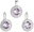 Violet Rivoli Set Decorated With Swarovski Elements Crystals (925/1000; 5g)