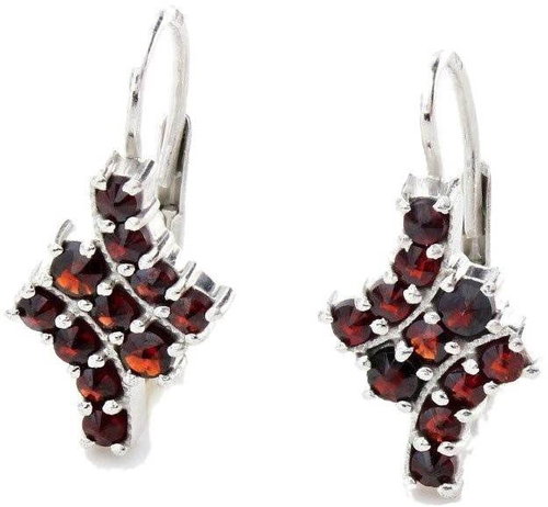 CZECH GRANATE 13017445001 (925/1000; 3.00 g) - Earrings - Main image