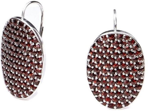 Czech garnet 13041845001 (925/1000; 9.00 g) - Earrings - Main image