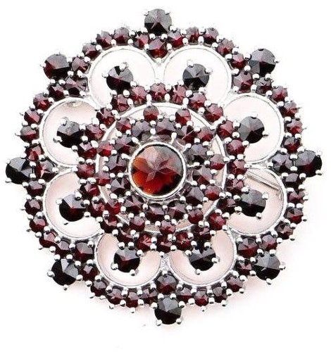 CZECH GRANATE 15017745001 (925/1000; 10.45 g) - Brooch - Main image