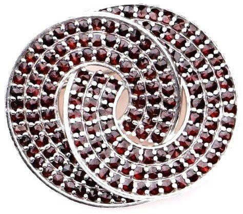 Czech garnet 15065245001 (925/1000; 10.90 g) - Brooch - Main image