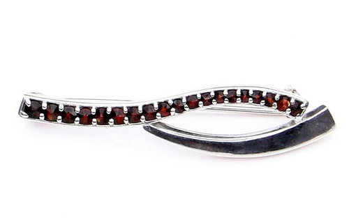 CZECH GRANATE 15071045001 (925/1000, 3.75 g) - Brooch - Main image