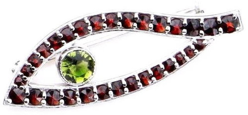 CZECH GRANATE 15072645001 (925/1000; 4.40 g) - Brooch - Main image