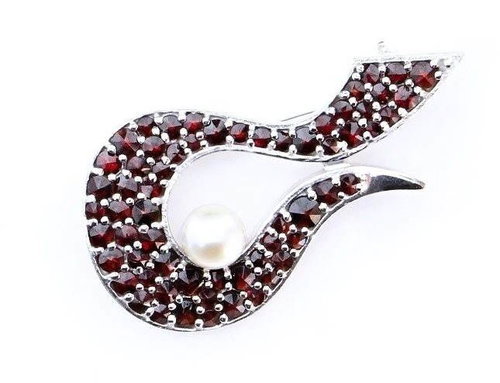 Czech garnet 15072945001 (925/1000, 6.80 g) - Brooch - Main image