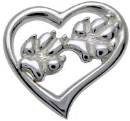 Silver Paws Hearts - dog paws (925/1000; 2.15 g) - Charm
