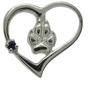 SILVER PAWS Heart - dog paw (925/1000; 1.52 g) - Charm