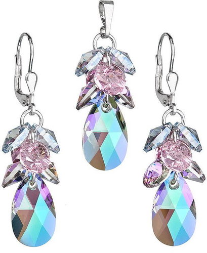 Paradise Shine Set Decorated with Swarovski Crystals 39123.5 (925/1000; 8.6g) - Jewellery Gift Set - Main image