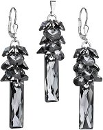 Silver Night Set Decorated with Swarovski Crystals 39124.5 (925/1000; 14.6g) - Jewellery Gift Set