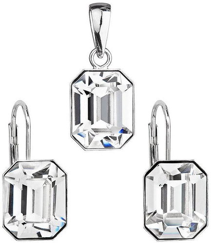 Crystal Set Decorated Swarovski Crystals 39139.1 (925/1000, 3.6 g) - Jewellery Gift Set - Main image