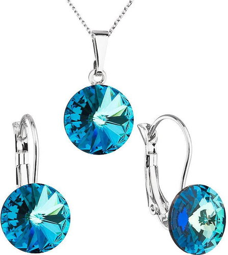 Bermuda blu jewelery set made with Swarovski crystals 59001.5 - Jewellery Gift Set - Main image