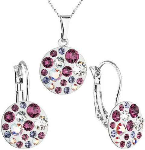 Amethyst Jewellery Set Made with Swarovski Crystals 59005.3 - Jewellery Gift Set - Main image
