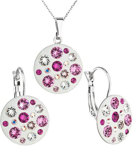 Rose jewelery set made with Swarovski crystals 59006.3 - Jewellery Gift Set - Main image