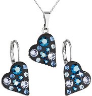 Metalic blue jewellery set made with Swarovski crystals 59010.5 - Jewellery Gift Set