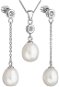 Jewellery Gift Set EVOLUTION GROUP 29005.1 silver pearl set with a chain - Dárková sada šperků