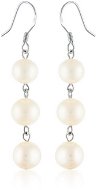 Silver earrings, pearls (925/1000, 4.26g), white - Earrings