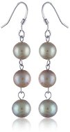 Strieborné náušnice, perly (925/1000, 4,26 g), sivé - Náušnice