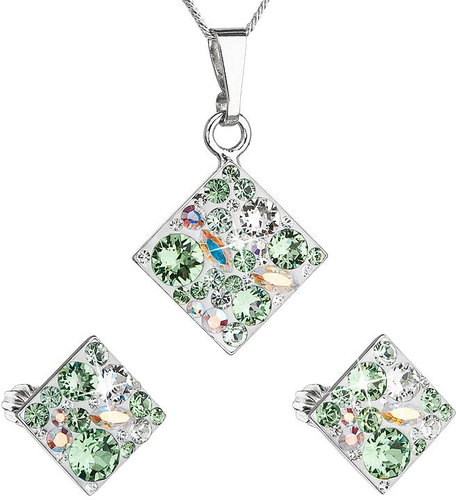 EVOLUTION GROUP 39126.3 Peridot Set Decorated with Swarovski Crystals - Jewellery Gift Set - Main image