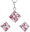 Rose set decorated with Swarovski crystals