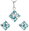 Turquoise Set Decorated with Swarovski Crystals