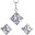 Violet set decorated with Swarovski crystals