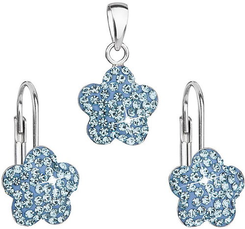 EVOLUTION GROUP 39145.3 Aqua Set Decorated With Swarovski Crystals - Jewellery Gift Set - Main image