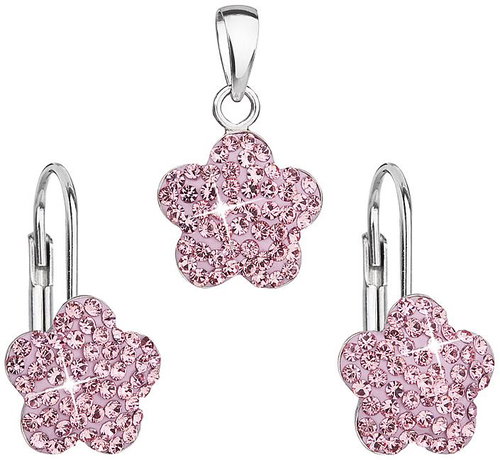 EVOLUTION GROUP 39145.3 rose set decorated with Swarovski crystals - Jewellery Gift Set - Main image
