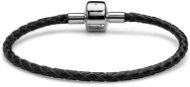 OLIVER WEBER Match it Leather black simple M (19cm) - Bracelet